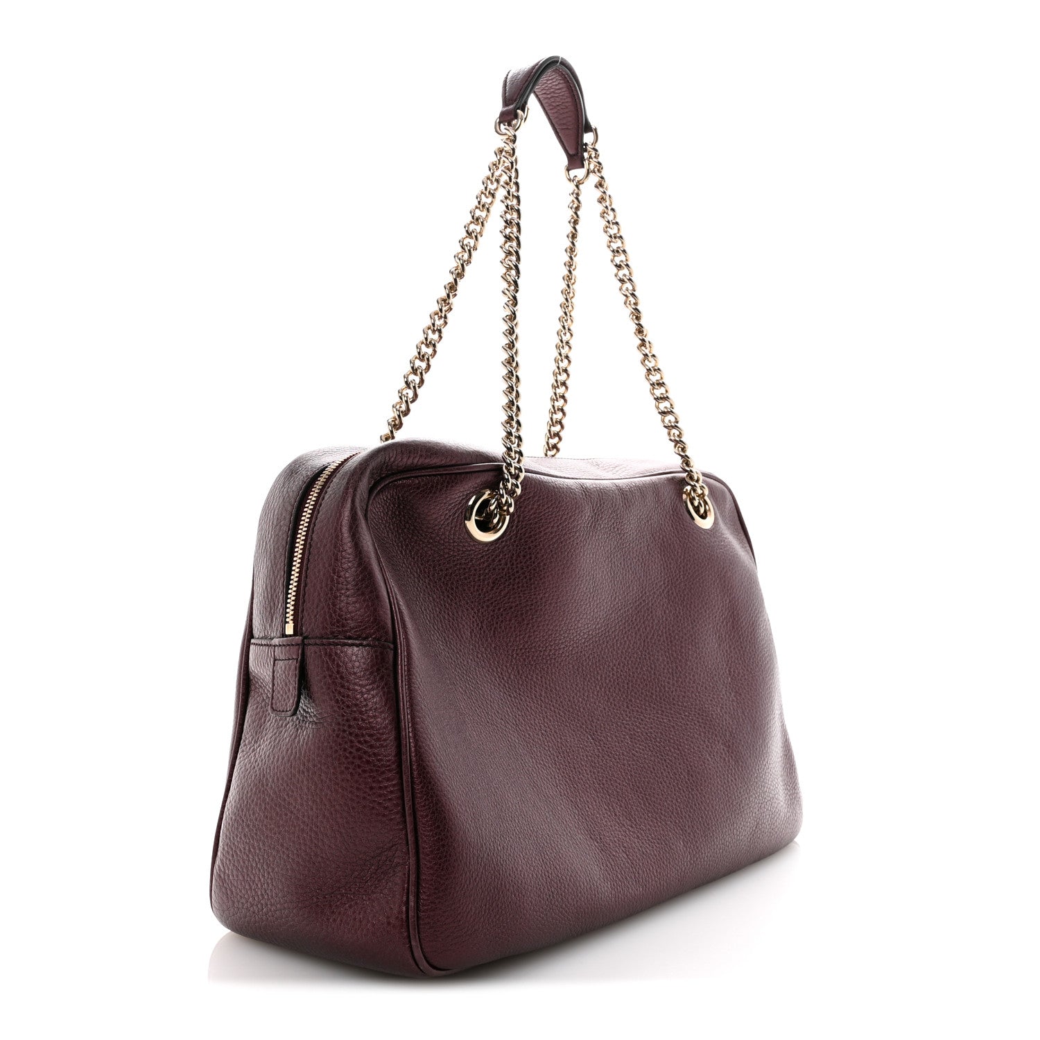 Gucci Metallic Cellarius Calfskin Medium Soho Bowler Classic Burgundy 3 of 14