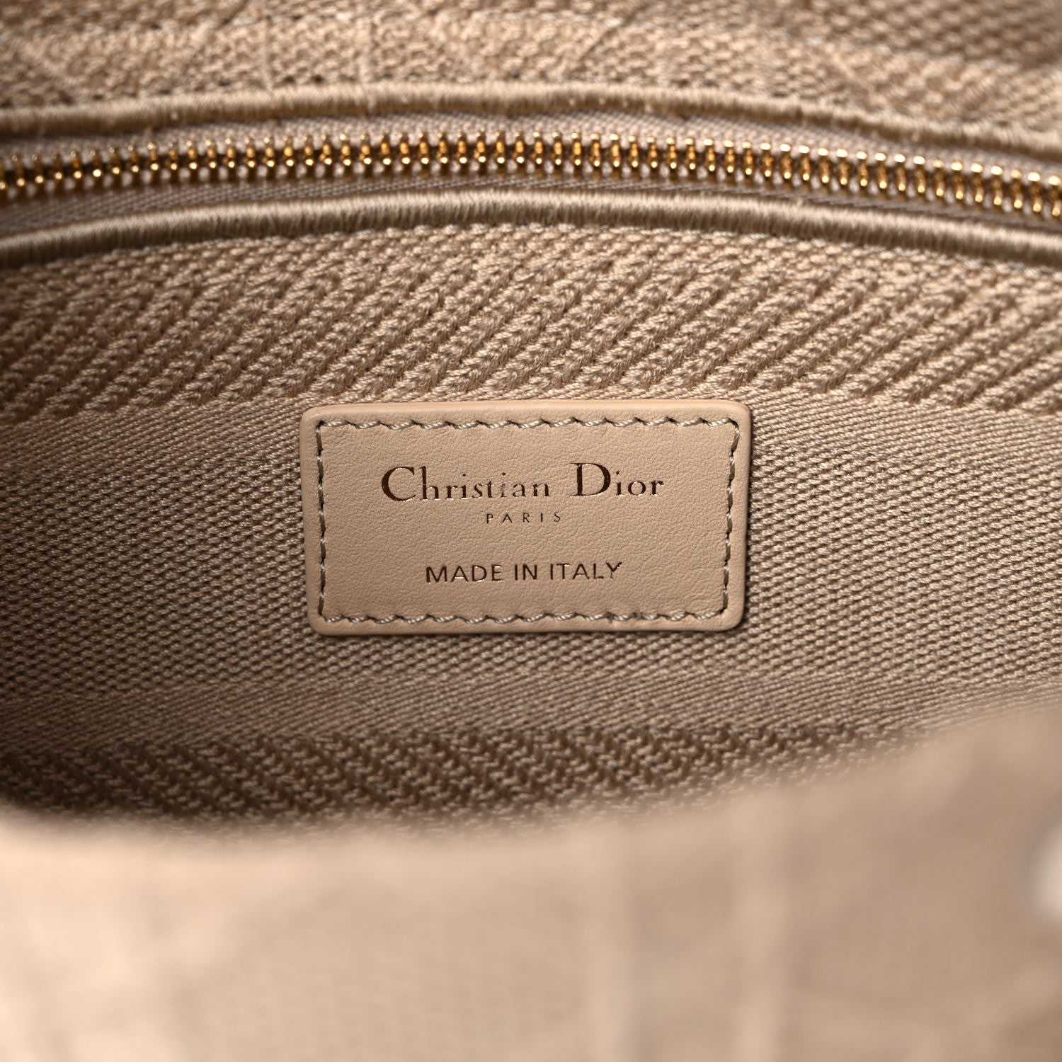 Christian Dior Canvas Embroidered Medium Lady D-Lite Beige 7 of 19