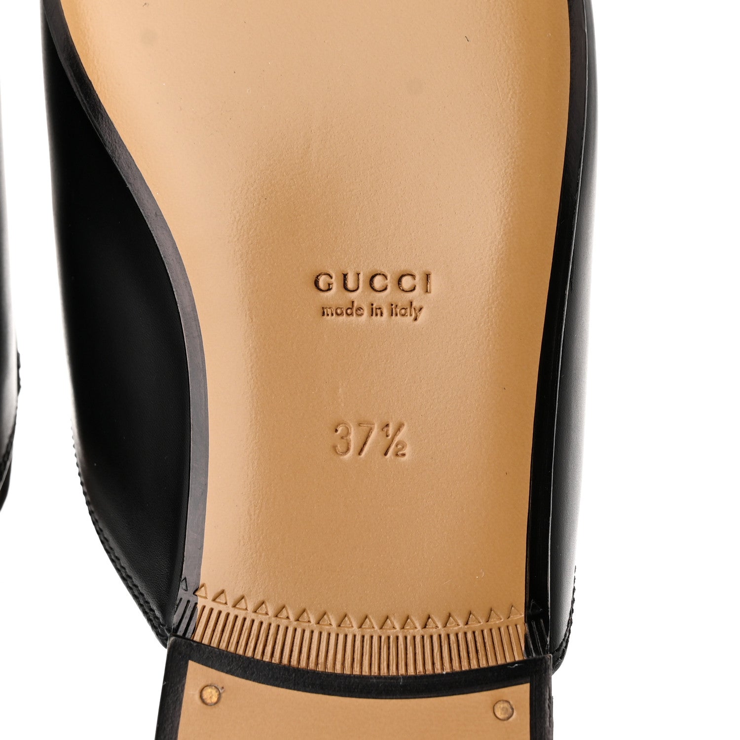 Gucci Calfskin Womens Princetown Slippers 37.5 Black 6 of 10