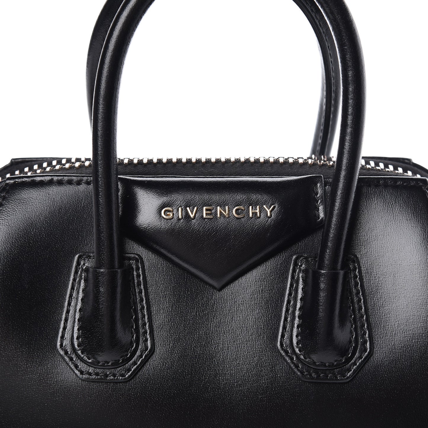 Shiny Lord Calfskin Mini Antigona Black