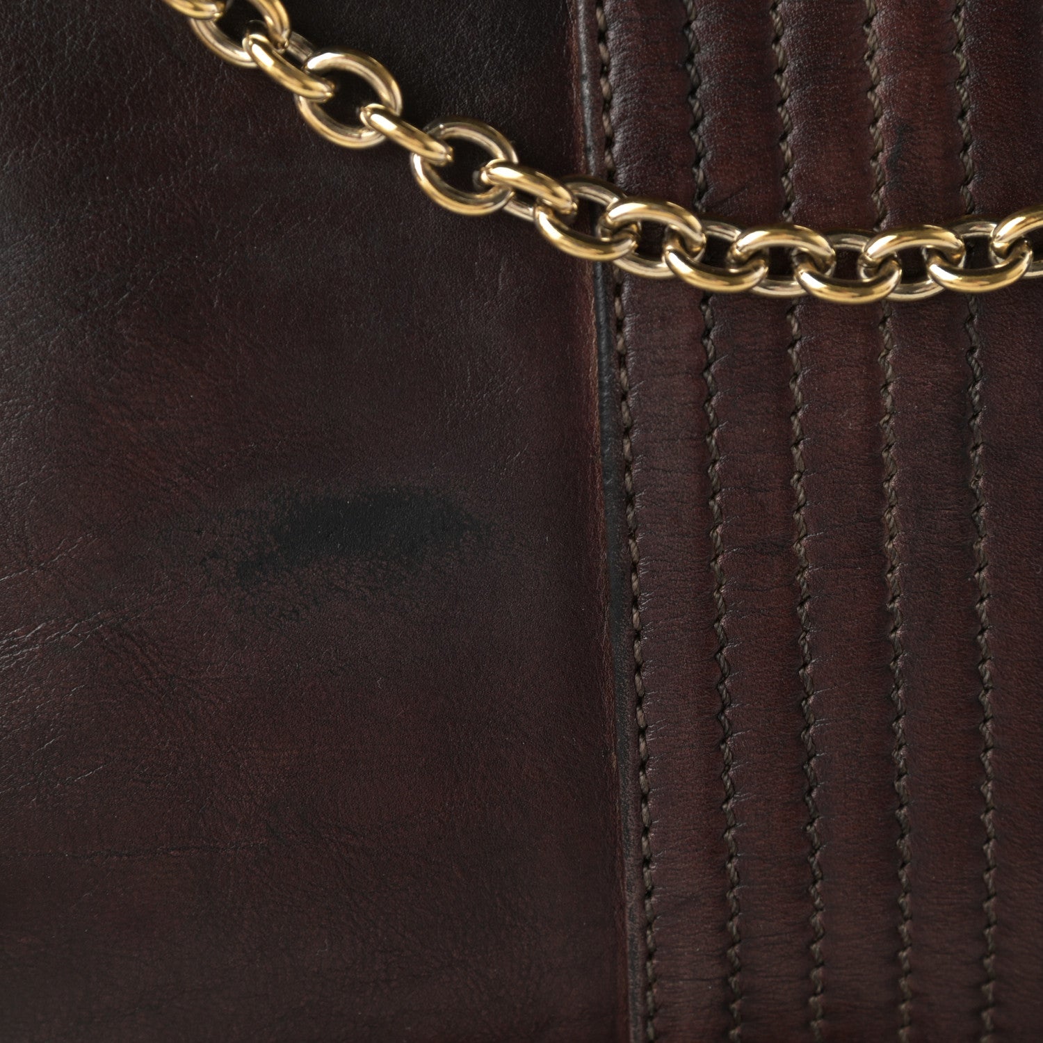 Fendi Vitello Acqua Maxi Baguette Shoulder Bag Dark Brown 8 of 10