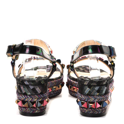 Christian Louboutin Patent Stellar Suede Cataclou 60 Platform Sandals 36 Multicolor 5 of 9