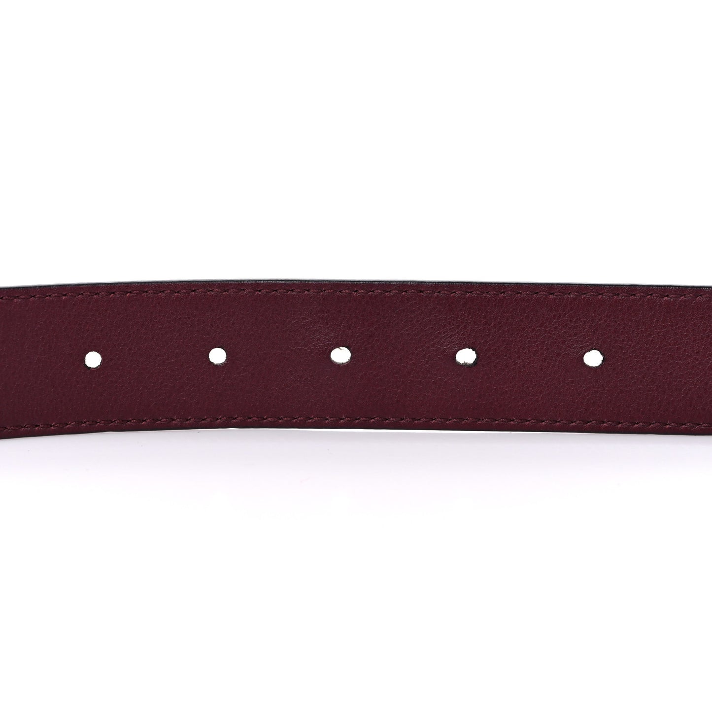 Moon Calfskin Double G 30mm Belt 95 38 Burgundy