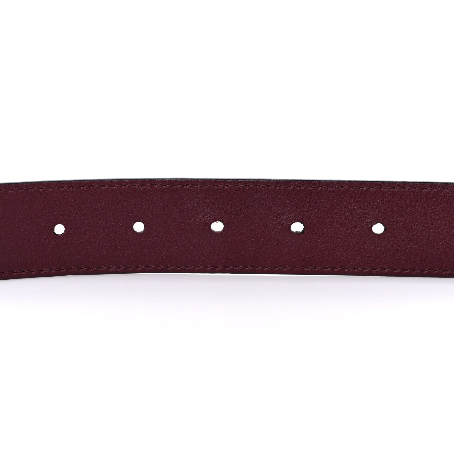 Gucci Moon Calfskin Double G 30mm Belt 95 38 Burgundy 3 of 4