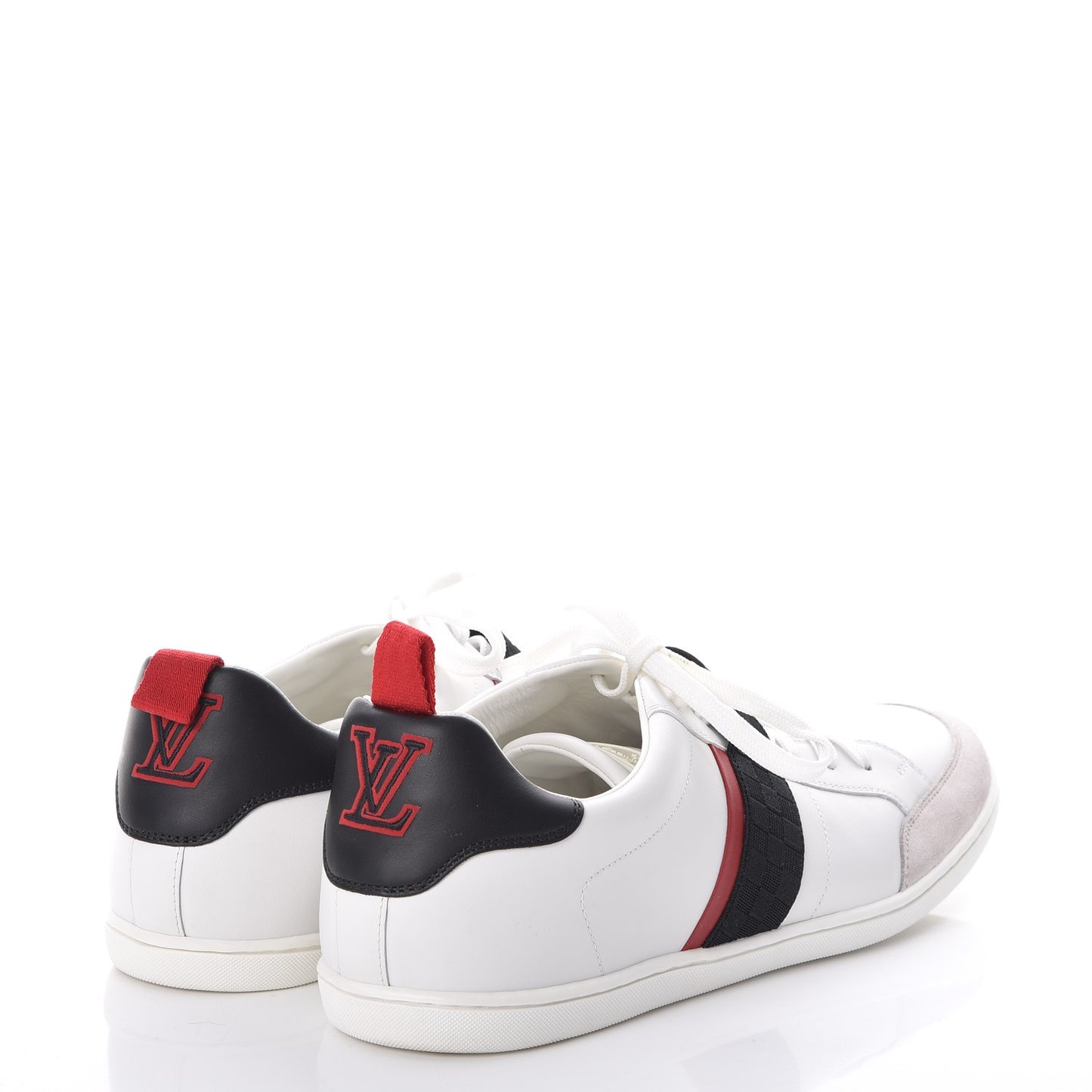 Calfskin Damier Waterline Sneakers 9.5 White