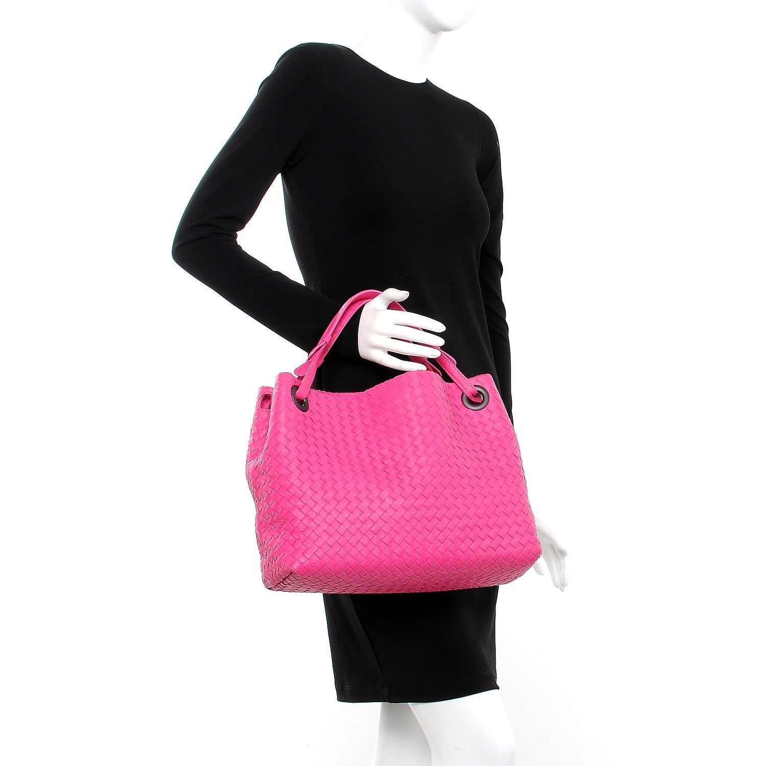 Bottega Veneta Nappa Intrecciato Medium Garda Bag Rosa Shock 2 of 12