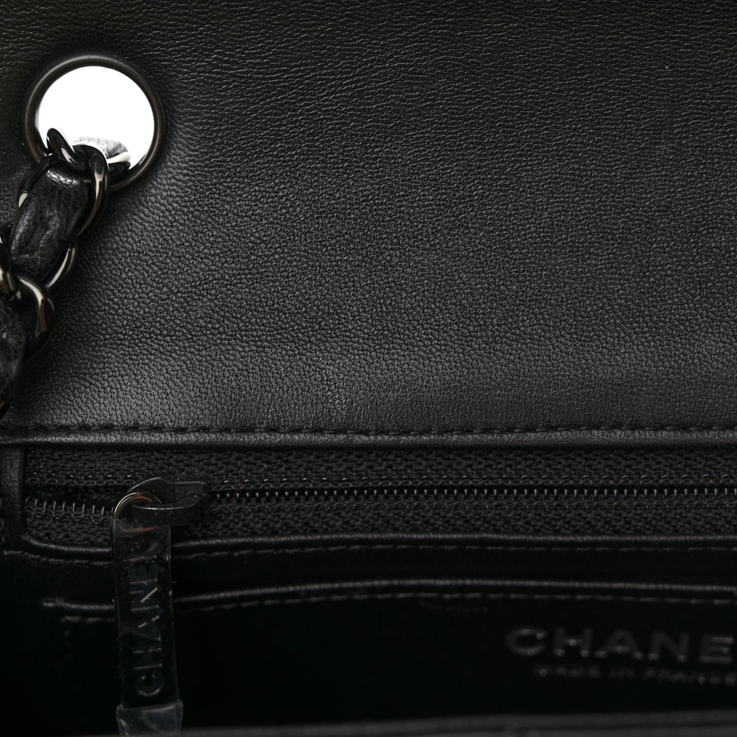 Lambskin Quilted Mini Rectangular Flap So Black