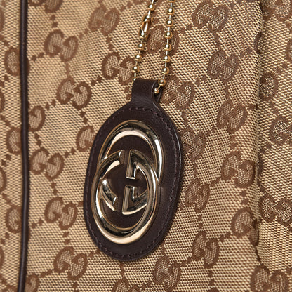 Gucci Monogram Large Sukey Tote Dark Brown 17 of 23