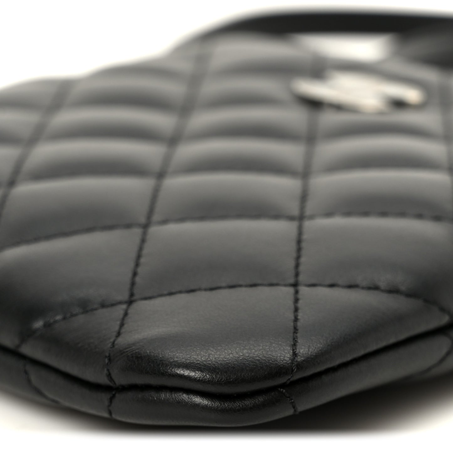 Lambskin Quilted Uniform Crossbody Bag Black