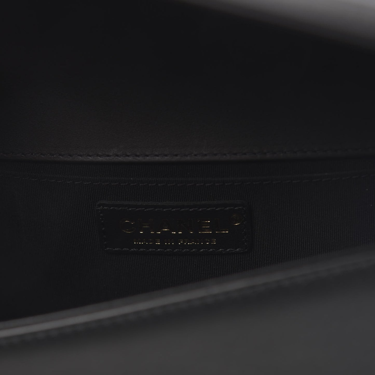 Lambskin Quilted Medium Boy Flap Black