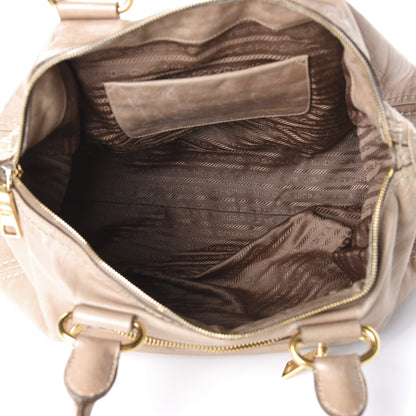 Prada Vitello Shine Antik Shopping Satchel Cammeo 4 of 8