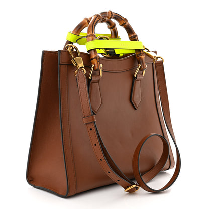 Gucci Wonka Grain Calfskin Small Diana Tote Bag Cuir Yellow Fluo 3 of 11