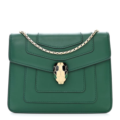 Bulgari Calfskin Serpenti Forever Crossbody Bag Emerald Green 3 of 15