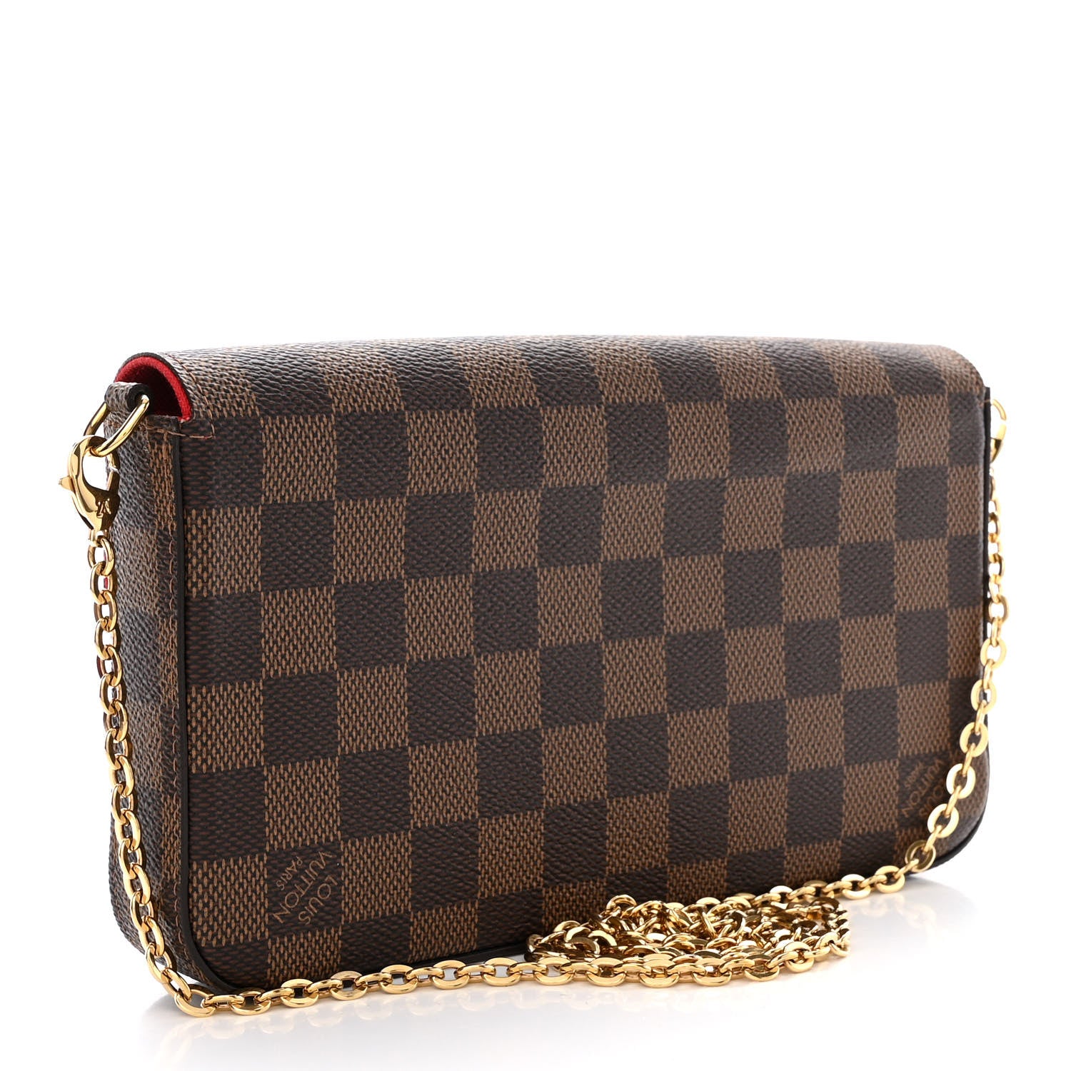 Louis Vuitton Damier Ebene Pochette Felicie Chain Wallet 4 of 14