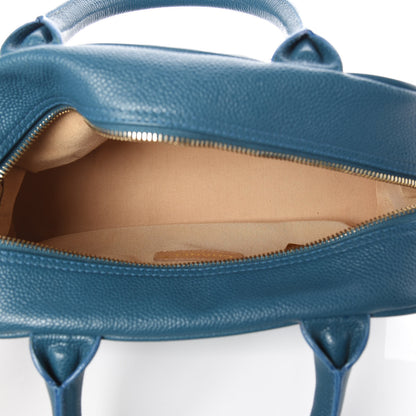 Chanel Caviar Quilted Small Bowler Blue 7 of 10