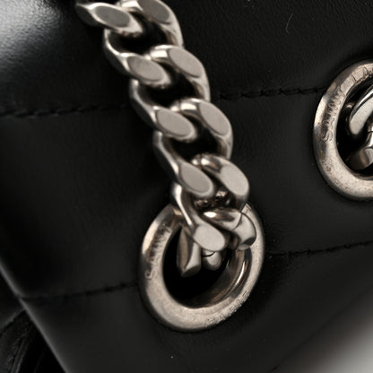 Saint Laurent Calfskin Y Quilted Monogram Large Loulou Chain Satchel Black 14 of 15