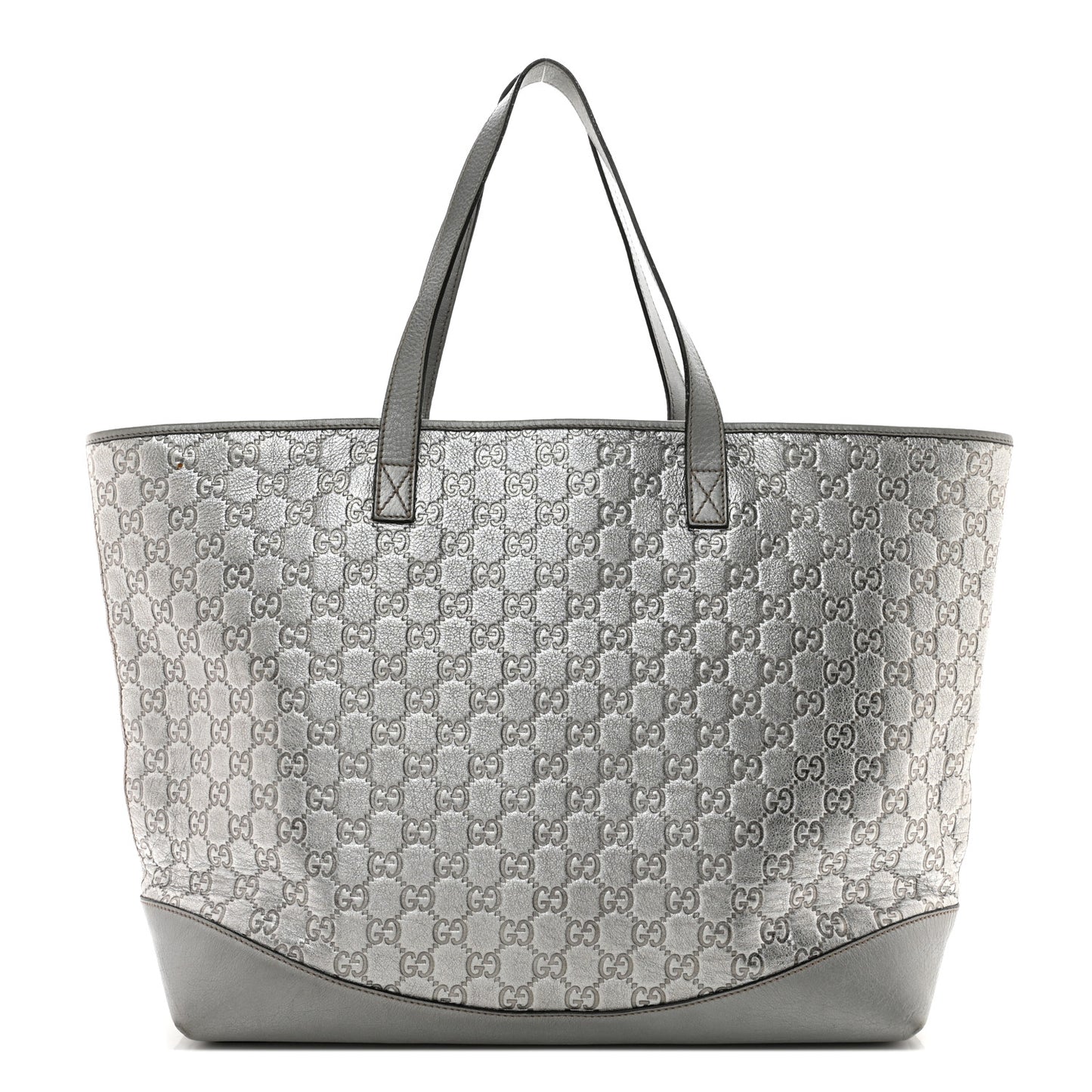 Guccissima Large Tote Silver