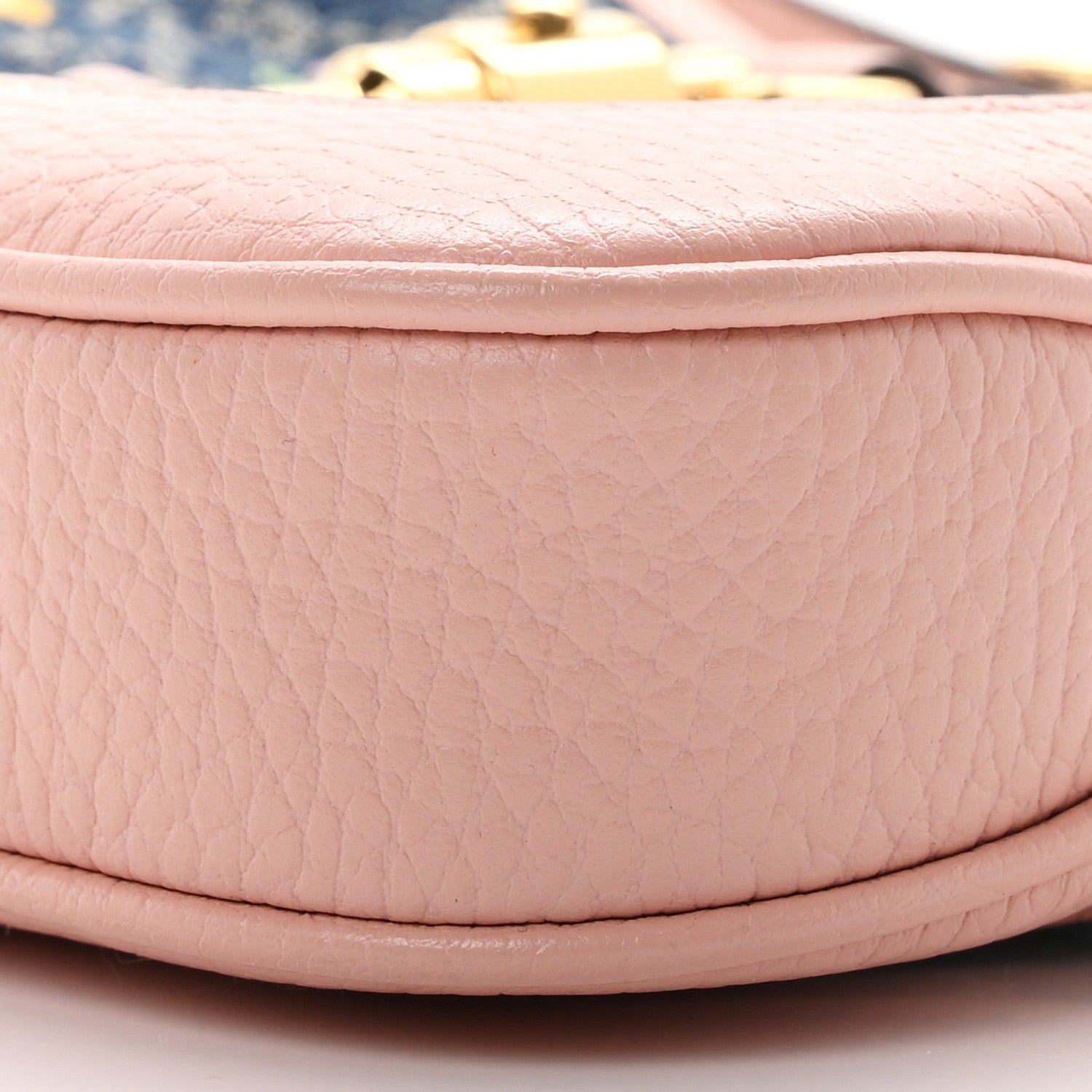 Gucci New Denim GG Monogram Calfskin Love Parade Mini Jackie 1961 Hobo Light Pink 10 of 10