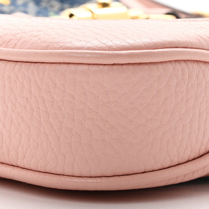 Gucci New Denim GG Monogram Calfskin Love Parade Mini Jackie 1961 Hobo Light Pink 10 of 10