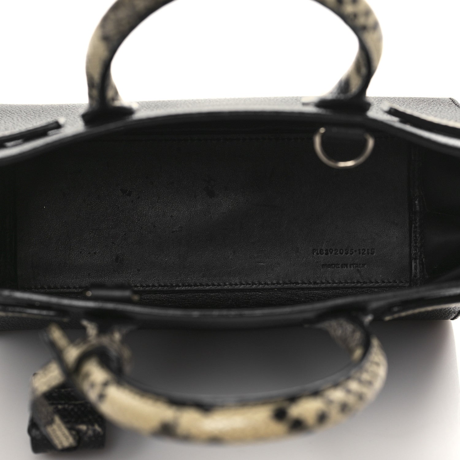Saint Laurent Grained Calfskin Python Embossed Nano Sac De Jour Black 5 of 6
