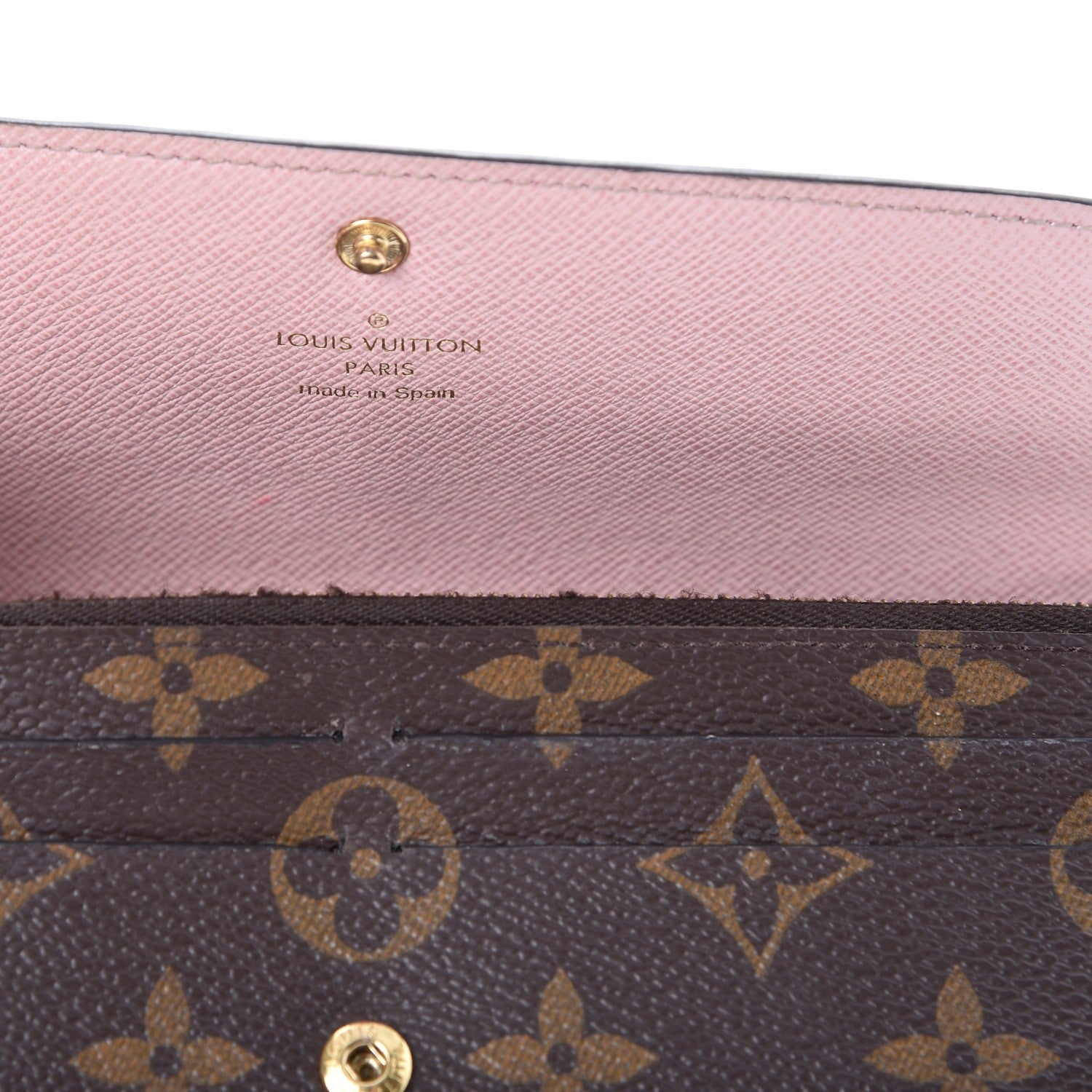 Louis Vuitton Monogram Emilie Wallet Rose Ballerine 9 of 9