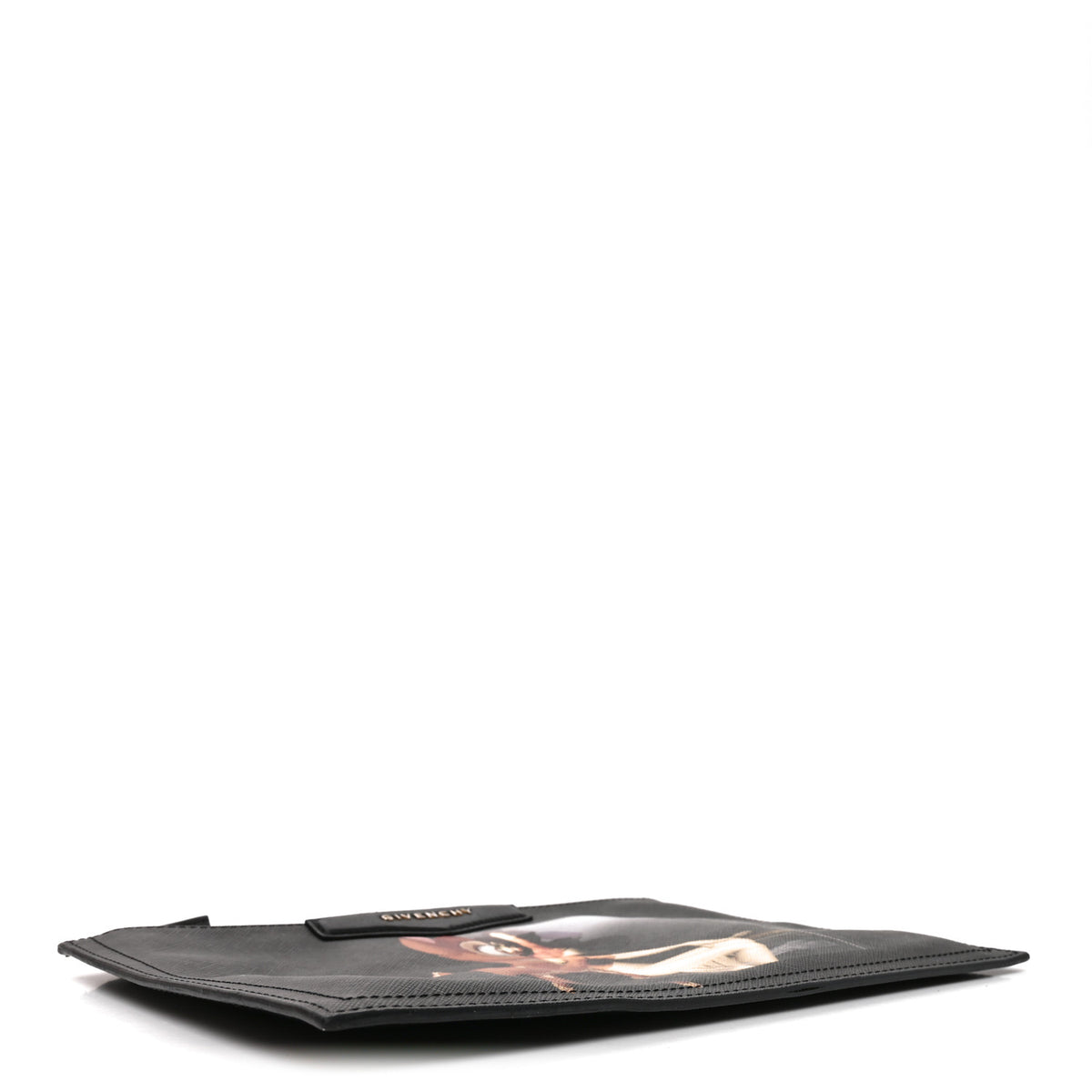 Givenchy Textured Coated Canvas Bambi Print Medium Cosmetic Pouch Black 4 of 7