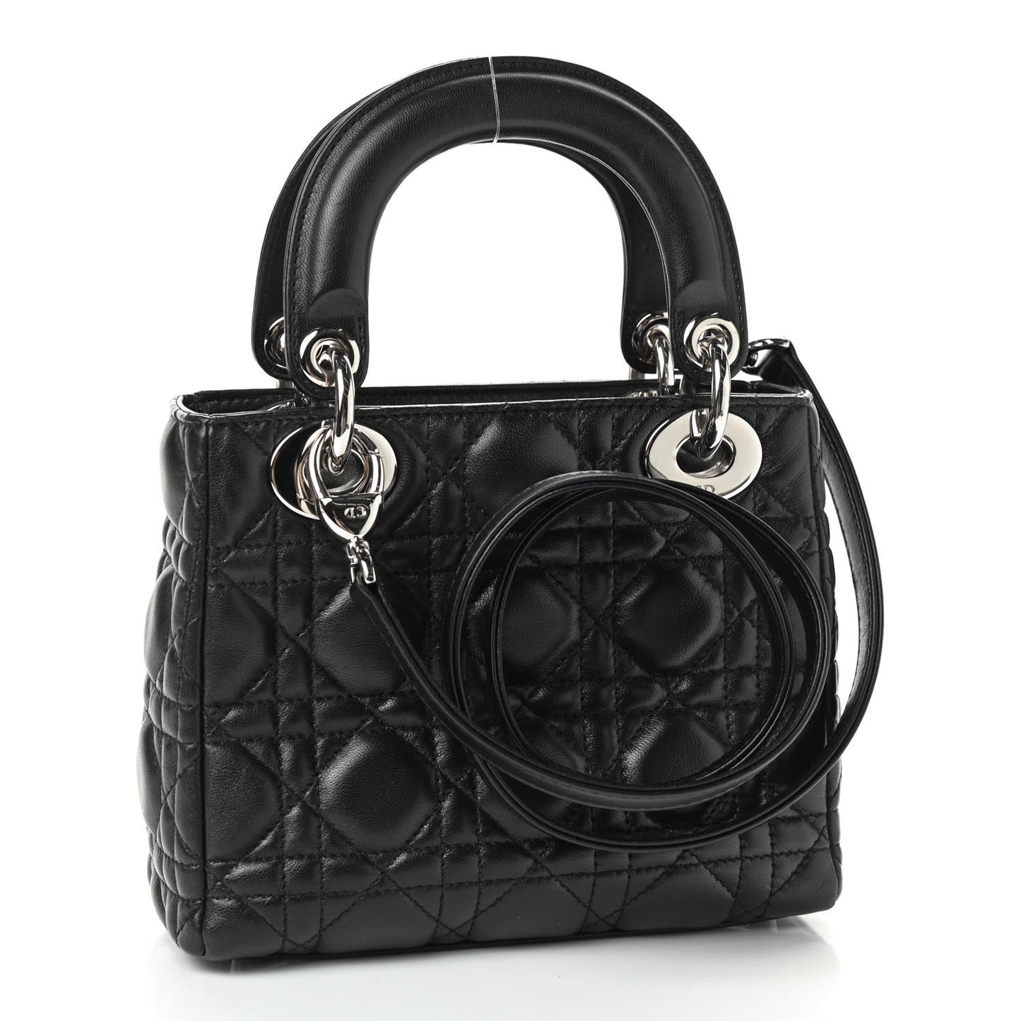 Lambskin Cannage Mini Lady Dior Black