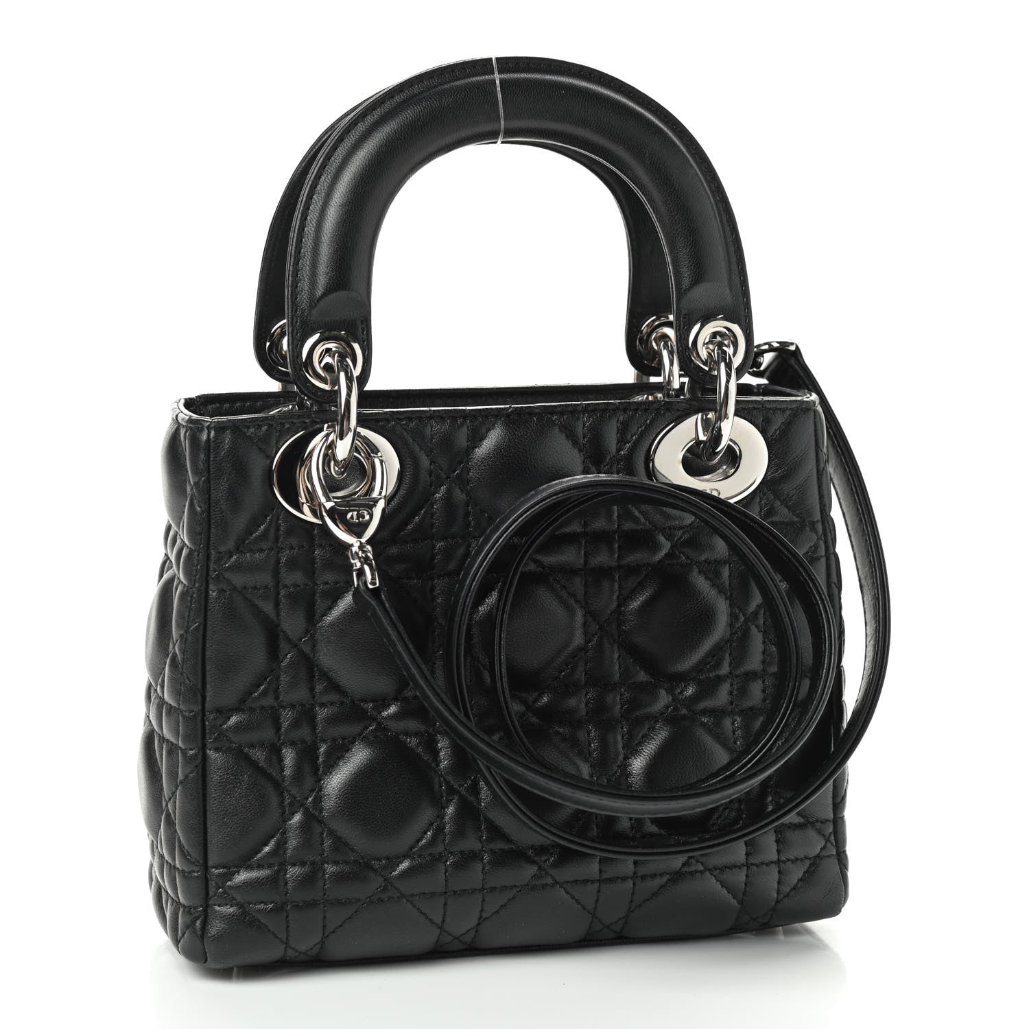 Christian Dior Lambskin Cannage Mini Lady Dior Black 3 of 8