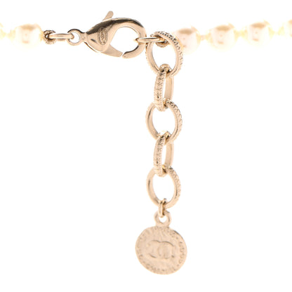 Chanel Pearl CC 100th Anniversary Necklace Light Gold 4 of 6