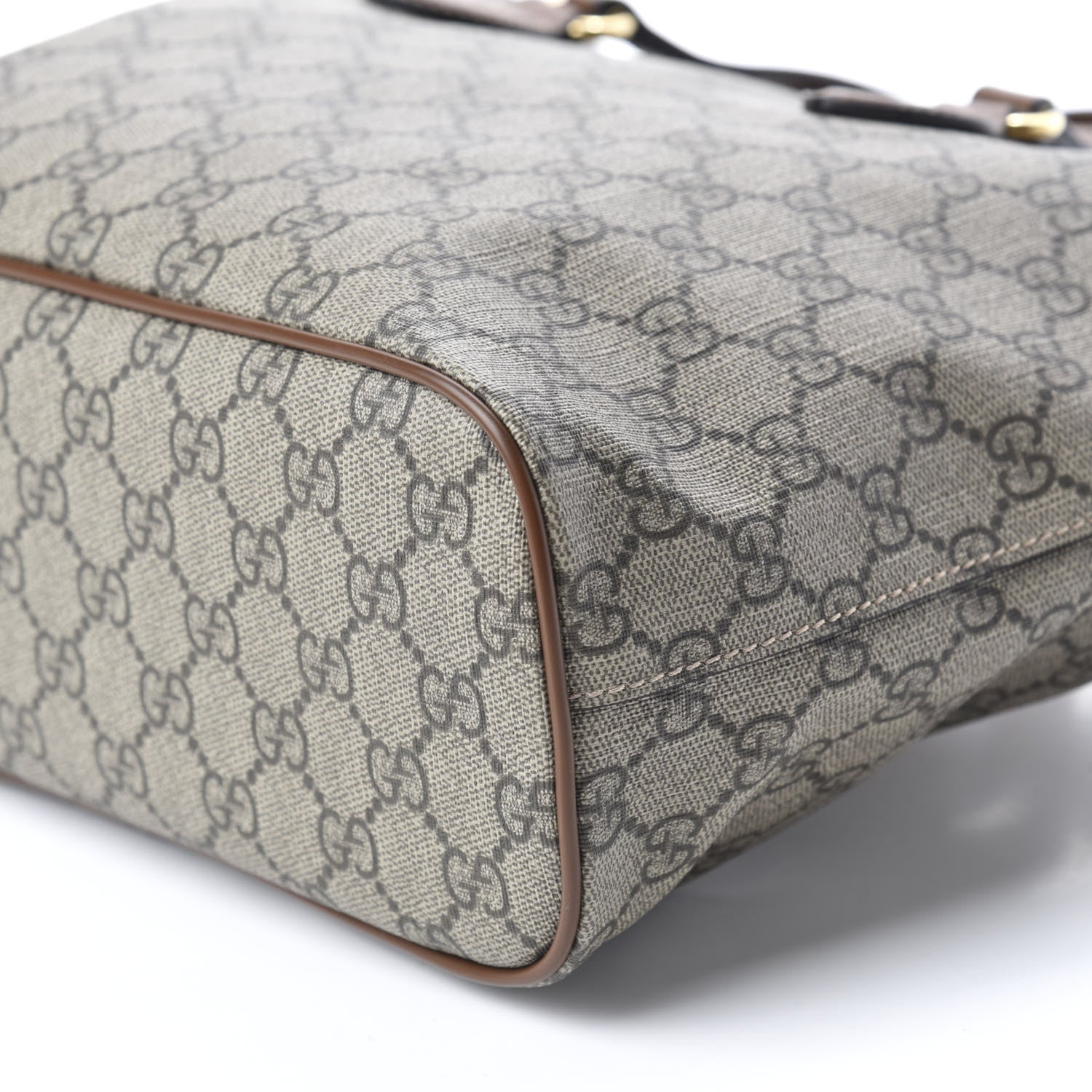 Gucci Soft GG Supreme Monogram Small Crossbody Tote Beige Cuir 7 of 10