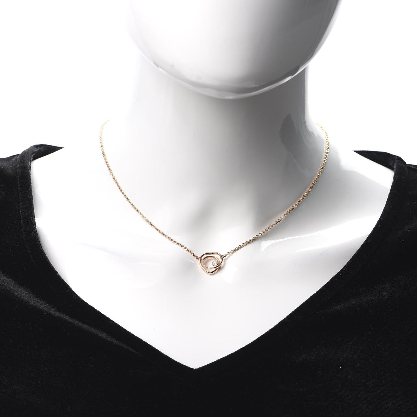 18K Rose Gold Diamond TPM Vertige Coeur Necklace ST