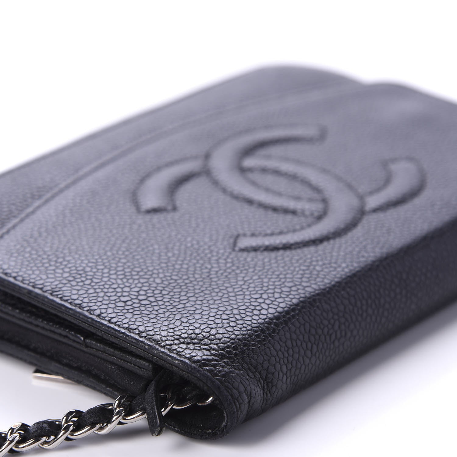 Chanel Caviar Timeless CC Wallet On Chain WOC Black 8 of 14