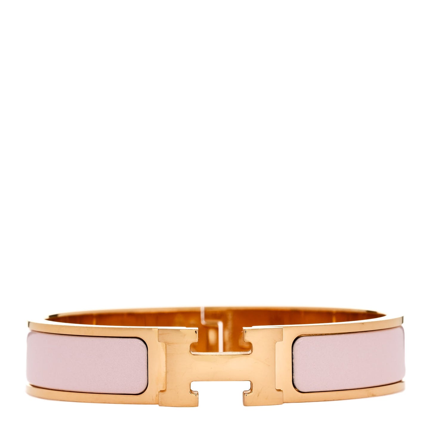 Enamel Narrow Clic Clac H Bracelet PM Rose Candeur