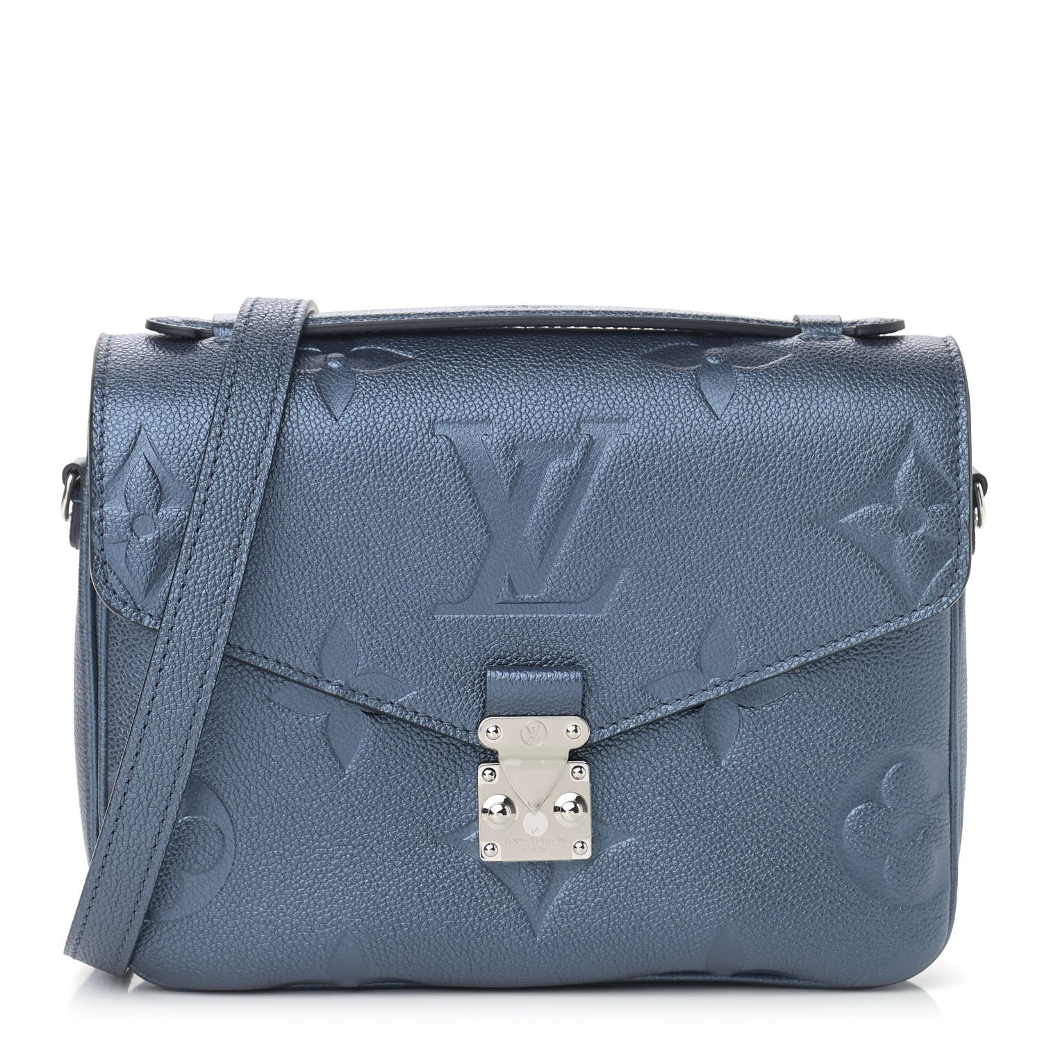 Louis Vuitton Metallic Empreinte Monogram Giant Pochette Metis Navy Nacre 1 of 10