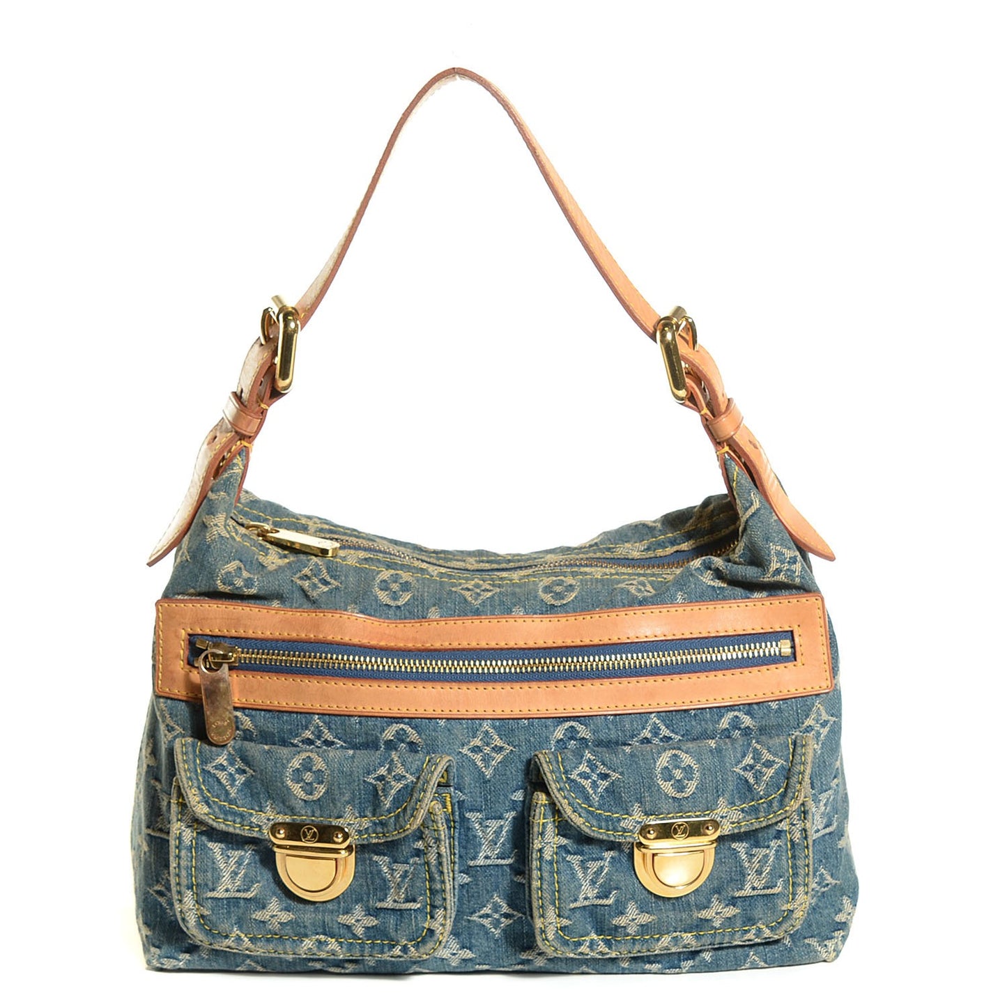 Monogram Denim Baggy PM Blue