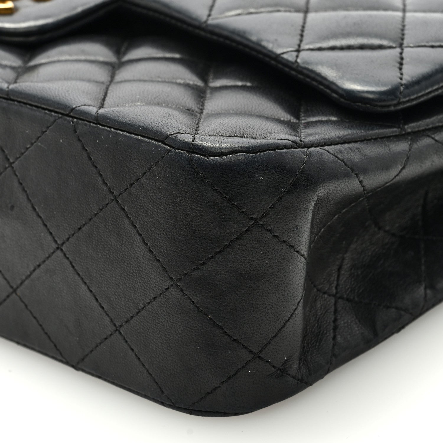 Chanel Lambskin Quilted Medium Double Flap Black 9 of 9