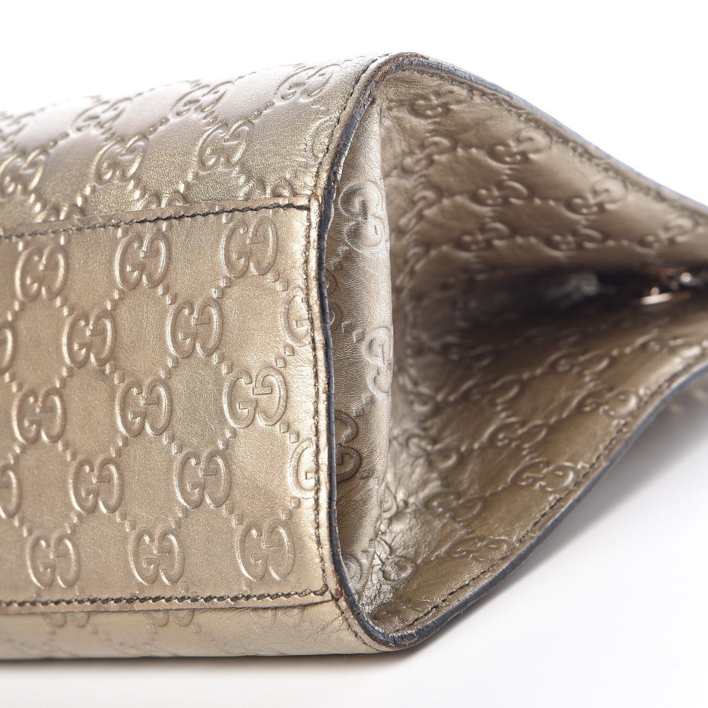 Shine Guccissima Large Emily Chain Shoulder Bag Gold