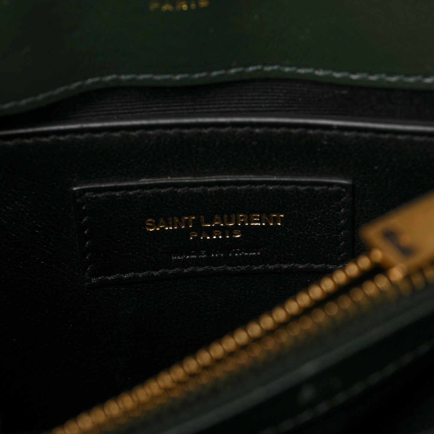 Calfskin Y Quilted Monogram Small Loulou Chain Satchel Olive