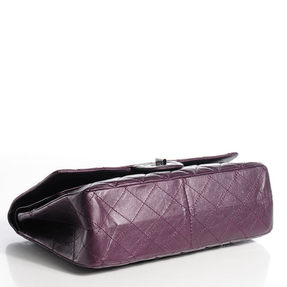Chanel Aged Calfskin 2.55 Reissue 227 Flap Metallic Dark Purple 4 of 8