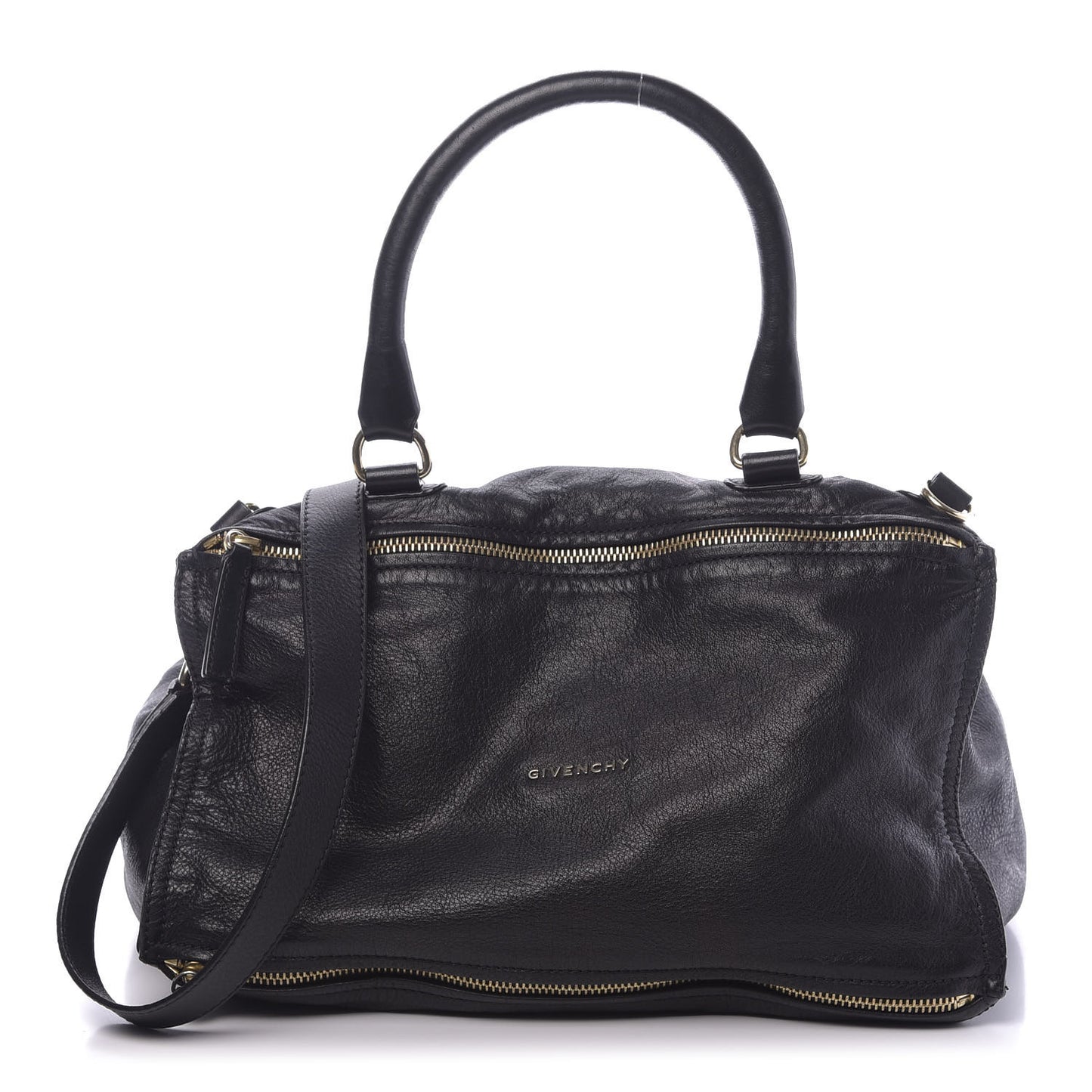 Sugar Goatskin Large Pandora Black