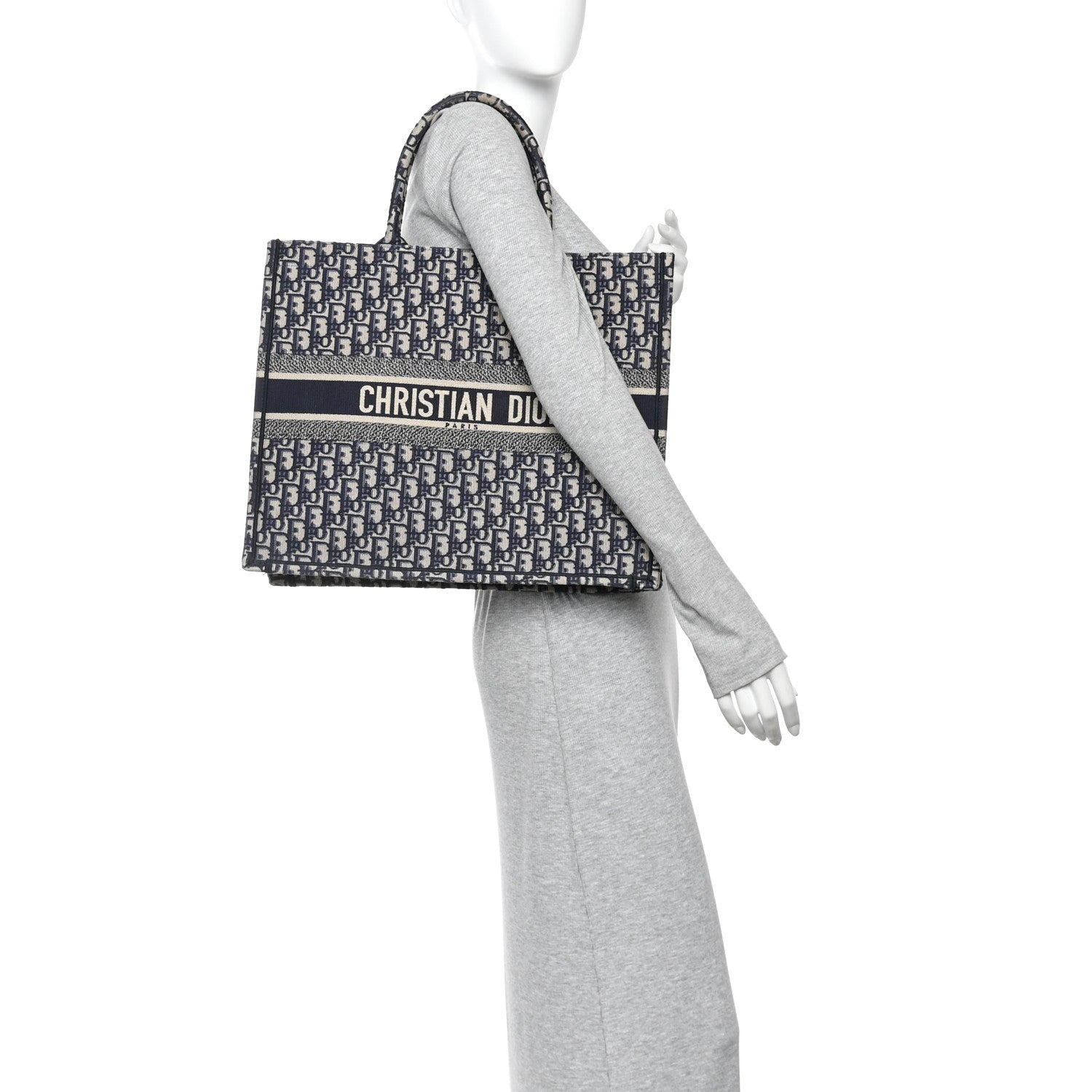 Christian Dior Oblique Large Book Tote Blue Multicolor 2 of 16