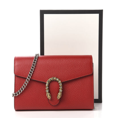 Gucci Calfskin Mini Dionysus Chain Wallet Hibiscus Red 10 of 10