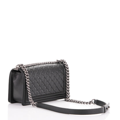 Chanel Caviar Quilted Medium Boy Flap Black 4 of 8