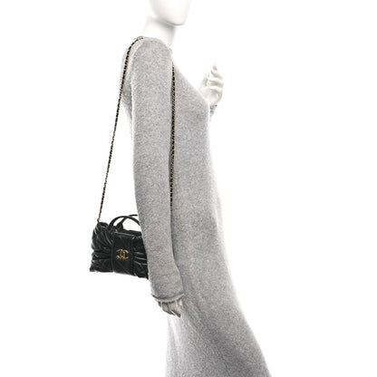 Chanel Lambskin Quilted Mini Bow Bag Black 2 of 10