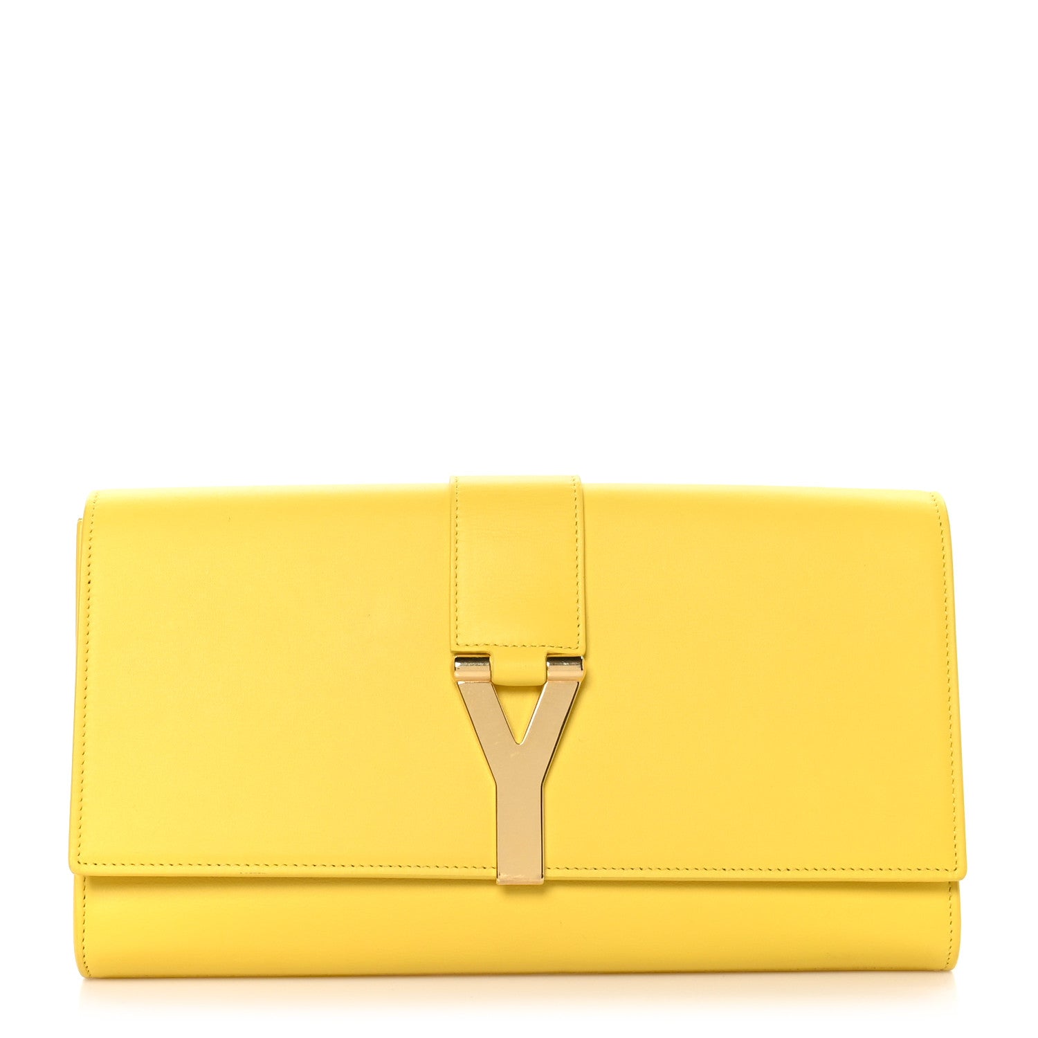 Saint Laurent Calfskin Classic Y Ligne Clutch Soleil 1 of 10