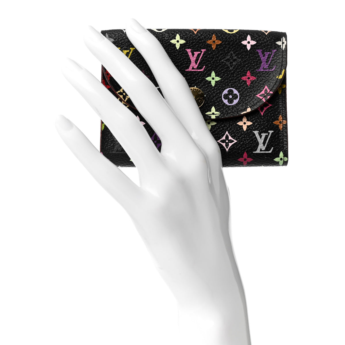 Louis Vuitton Monogram Multicolor Business Card Holder Black Grenade 2 of 7