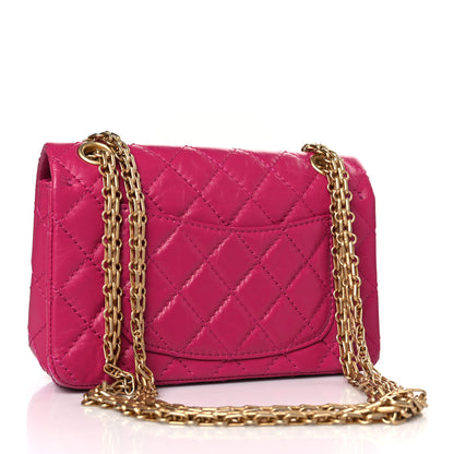Chanel Aged Calfskin Quilted 2.55 Reissue Mini Flap Fuchsia 3 of 10