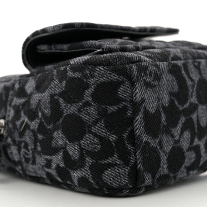 Chanel Denim Quilted Flower CC Mini Classic Backpack Black 9 of 11