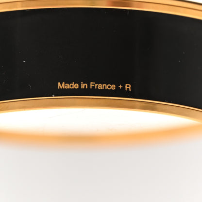 Hermes Enamel Printed Wide Caleche Bracelet White 4 of 6