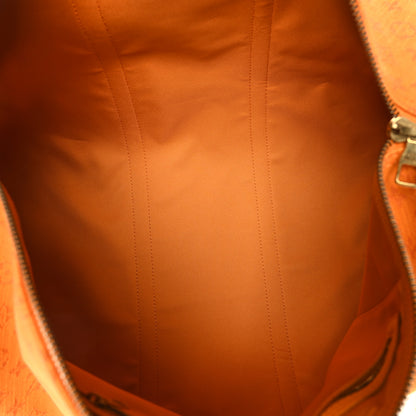 Louis Vuitton Denim Monogram Keepall Bandouliere 50 Ocre 4 of 9